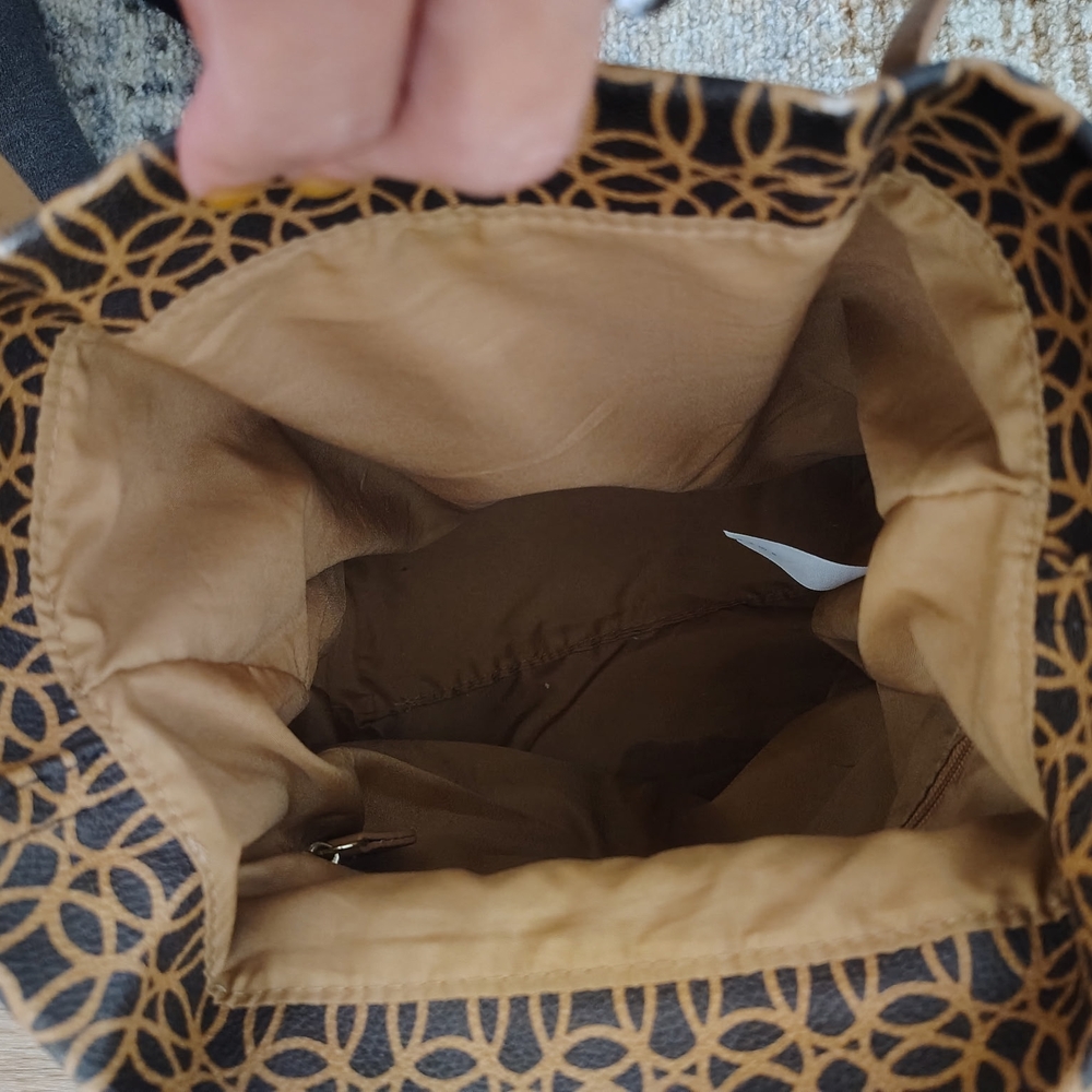 Brown Patterned Backpack - image 4